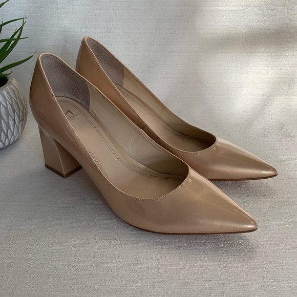 Marc Fisher LTD Zala Simmery Patent Learns Block Heel Dress Pumps Woman’s 7.5M - Picture 5 of 12